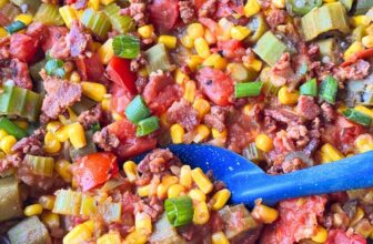 OKRA AND CORN-The Southern Girl Cooks-Cajun Type